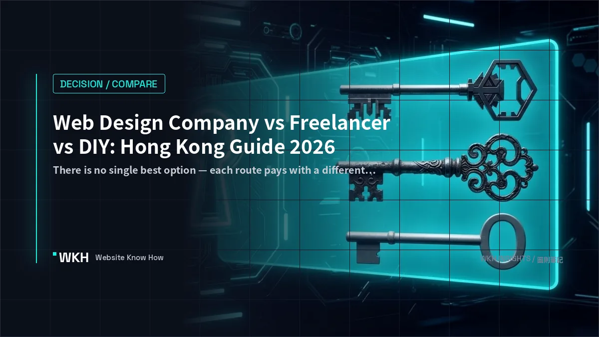Web Design Company vs Freelancer vs DIY: Hong Kong Guide 2026